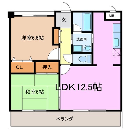 スカイメゾン赤松の物件間取画像